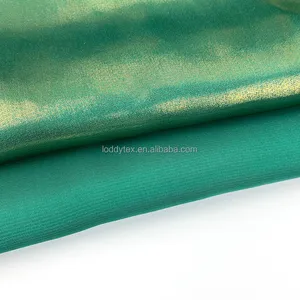 Tissu satin de mousseline de soie coton, feuille de Polyester imprimée, tissu pour la robe