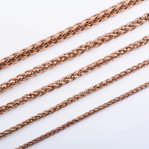 Collier classique en acier inoxydable, chaîne à maillons en forme de blé pour femmes et hommes, collier ras du cou, accessoires de fabrication de bijoux à la mode, DIY - Product Image 6