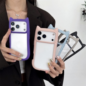 เคสโทรศัพท์รูปหูแมว 3 มิติ แบบใส กันกระแทก น่ารัก สำหรับ iPhone 17 16 15 14 13 12 Pro Max - Product Image 2