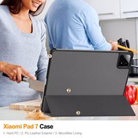Funda Protectora Rígida Delgada para PC, Funda con Soporte de Múltiples Ángulos de Visión, Funda Tipo Folio Rígida para Xiaomi Pad 7 y 7 PRO de 11.2 Pulgadas