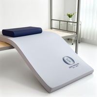 Surmatelas en mousse à mémoire de forme pour lit simple, double ou king size, roulé, confortable, avec housse amovible, idéal pour chambre d'hôtel
