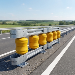 Barrière de sécurité rotative en EVA, barrière de protection anti-collision galvanisée à chaud pour autoroute - Product Image 1