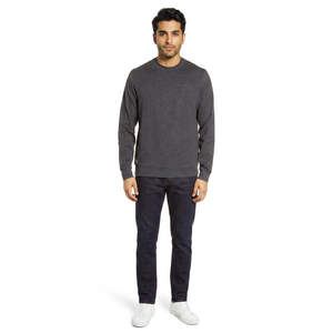 Sweat-shirt pour homme 100% coton, prix de gros d'usine, meilleur prix, faible MOQ, sweat-shirt pour homme, broderie 3D, uni, teinture unie - Product Image 1