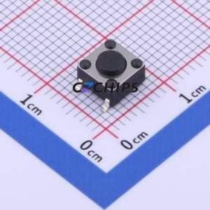 TS-1102W-4316 Tactile Switch SMD-4P,6x6mm Switch Single Pole Single Throw Round Button 1.6N Vertical Mount - Product Image 1