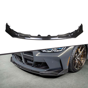 Vendedor caliente Auto Accesorios Wet Carbon Fiber V Tipo 3 PCS Parachoques delantero Labio para <span class=keywords><strong>BMW</strong></span> G80 M3 G82 M4 2021 + - Product Image 1