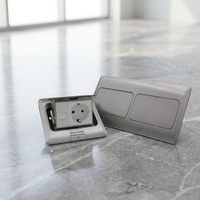 Prise murale en aluminium de style européen, protection étanche IP22, multifonctionnelle, encastrée, auto-déverrouillante, 2 prises, pour hôpital