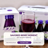 Gemengd Bessensap Geschenkset 6 Glazen Flessen 100ml Framboos Cranberry Rijp Nectar Familie Bruiloft Blauwe Bes Fruitdrank