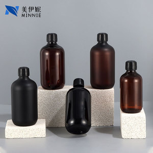 Minnie <b>Plastic</b> Cosmetic Bottle 300ml 500ml Boston Shape Screw Cap Skincare <b>Packaging</b> Filling Bottles - Product Image 3