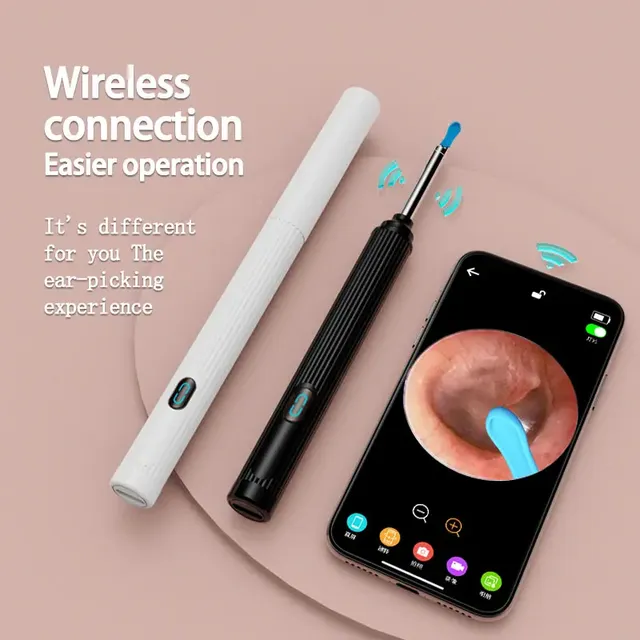 IFINE Beauty Ear Wax Removal Kit with 1080P, Ear Camera Otoscope with Light, Ear Cleaning Kit for IPhone, IPad, Android Phones