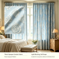 Tissu Jacquard Tissé 100% Polyester Teint Anti-Déchirure Poids Moyen Largeur 98 pouces pour Rideaux et Textiles de Maison Vente en Gros Direct Usine