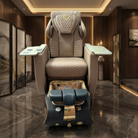Fauteuil de pédicure professionnel de luxe européen avec vibration électrique, siège inclinable réglable, spa sans tuyauterie pour salon de manucure