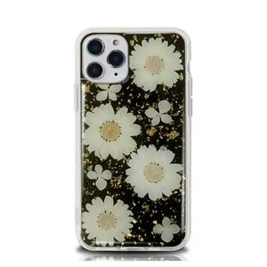 Coque de téléphone portable en TPU avec peinture de tournesol anti-jaunissement de luxe, résistante aux chocs, avec paillettes pour iPhone 15 11Pro - Product Image 1