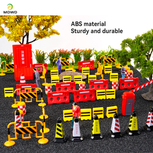 Barrera de carretera de Material ABS a escala 1/18, modelo de escena en <span class=keywords><strong>miniatura</strong></span> <span class=keywords><strong>para</strong></span> paisaje de carretera de mesa de arena - Product Image 2