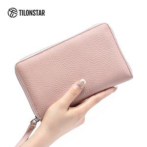 TILONSTAR TPW109P Portefeuille long vintage à la mode pour femme, sac à main, fermeture éclair, cuir véritable, blocage RFID, porte-passeport de luxe pour voyage - Product Image 5