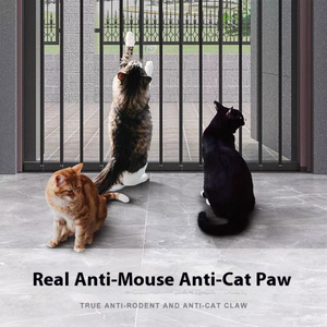 <span class=keywords><strong>Puerta</strong></span> Mosquitera Invisible de Aleación de Aluminio Jianggan, Malla de Acero Inoxidable, Diseño Plegable, Protección Contra Mosquitos, Robos, Gatos, Perros y Roedores - Product Image 4