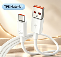 Câble USB-A vers Type C à charge rapide 6A, en PVC avec boîte de vente au détail, protection anti-tension renforcée, 1M 2M pour téléphone Android, voiture, OEM, vente en gros