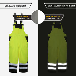 กางเกงยีนส์ขา EN343แบบสะท้อนแสงสำหรับผู้ชาย, กางเกงเอี๊ยมกันนขาย ripstop เคลือบ PU กันน้ำสามารถปรับแต่งโลโก้ได้ - Product Image 4