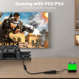 Scheda adattatore Audio Audio esterno USB 7.1 convertitore di canali 5Hv2 a <span class=keywords><strong>Jack</strong></span> per <span class=keywords><strong>microfono</strong></span> per <span class=keywords><strong>cuffie</strong></span> da 3.5mm per Mac - Product Image 3