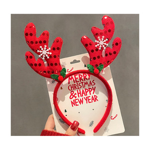 Kerst Elanden Gewei Hoofdband Klokken Explosies Hoofdtooi Hoofdband Voor Schattige Kinderen Decoratieve Geschenken - Product Image 6