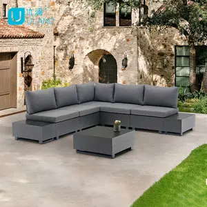 Uland Outdoor Garden Sofa Set Free Combination Aluminum Frame Waterproof Outdoor Furniture