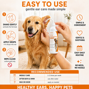 Gouttes auriculaires Waylemo pour chiens atteints d'acariens, démangeaisons auriculaires, nettoyant <span class=keywords><strong>naturel</strong></span> <span class=keywords><strong>anti</strong></span>-acariens à l'acide salicylique, extrait d'avoine apaisant, 60 ml - Product Image 5