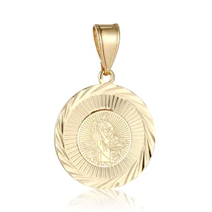 Elfic plating gold religion jewelry new charms designer three-colour St.jude pendant