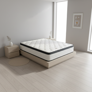 Colchón de Espuma Comprimida de Doble Tamaño a Bajo Costo, Enrollado en Caja con Funda de Algodón Personalizada para Uso en Hoteles, 30 cm de Grosor - Product Image 1