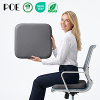 Coussin de siège ergonomique en mousse à mémoire de forme personnalisé pour chaise de bureau, avec bord cousu, housse amovible, logo personnalisé, approvisionnement en gros