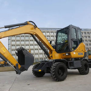 Máy xúc bánh lốp mini <span class=keywords><strong>XE60W</strong></span>, hệ thống phanh ổn định, máy đào đất dùng cho công trình xây dựng công viên, công việc tiện ích, hoạt động bền bỉ. - Product Image 1