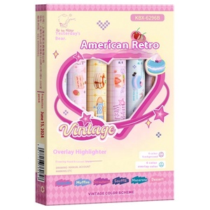 Chất lượng cao 6-mảnh đôi đã kết thúc Highlighter bút thiết lập đầy màu sắc công suất lớn Key điểm đánh dấu cho sinh viên nhấn mạnh giấy - Product Image 2