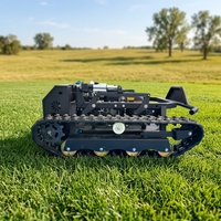 Tondeuse à gazon robotisée sans fil à moteur monocylindre, débroussailleuse thermique télécommandée, mini robot tondeuse à fléaux, modèle DIY, vente chaude