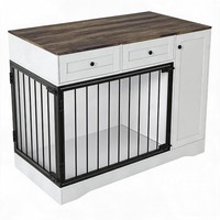 Cage pour chien et chat en bois, robuste, en fil métallique respirant, pour usage intérieur moderne, vente en gros d'usine, commandes en gros OEM uniquement