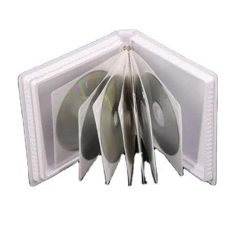 OEM Logo PVC Packing Storage Clear Black CD DVD Cover Box Case Disc Movies Slim CD DVD Case