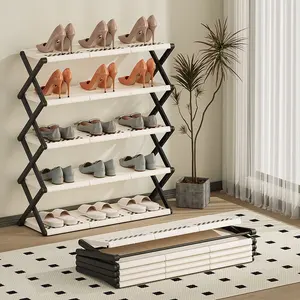 Wholesale Plastic Shoe Rack Space Saving Foldable Shoes Rack For Entryway Shoe Organizer For Home