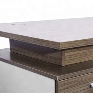 Escritorio de Oficina de Melamina, Mesa de Oficina de Teca, Escritorio Individual para Oficina - Product Image 5