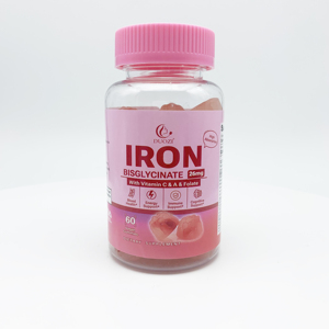 ผลิตภัณฑ์ใหม่จากโรงงานผู้ผลิต (OEM) บิสไกลซิเนต เหล็ก ชนิดกัมมี่ อาหารเสริมเพิ่มพลังงานและบำรุงสมอง ช่วยสุขภาพ เสริมธาตุเหล็กในเลือด รูปแบบผลิตภัณฑ์กัมมี่ - Product Image 1
