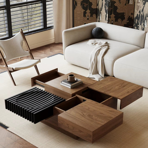 Tavolino da Caffè in Stile Antico, Retrò Italiano, Tavolino Quadrato Creativo Stile Cubo di Rubik Nord Americano, per Soggiorno di Piccole Dimensioni - Product Image 1