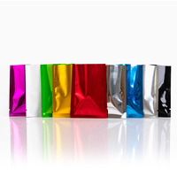 Sachets brillants en BOPP, VMPET, CPP, scellés sur 3 côtés, personnalisés en Mylar laminé pour bonbons, snacks, aliments pour animaux avec encoche de déchirement