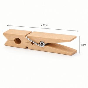 Pinces en bois personnalisées avec nom, mini-pinces à linge gravées pour affichage de photos, suspension d'images, pinces rustiques en bois - Product Image 5