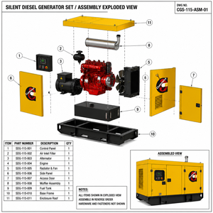 Groupe électrogène diesel 400V 50Hz triphasé 300kVA, type ouvert, usage intensif pour projets industriels et alimentation de chantier dans la région du Golfe - Product Image 3