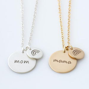 <span class=keywords><strong>Collana</strong></span> <span class=keywords><strong>con</strong></span> Ciondolo a Disco in Acciaio Inossidabile Dorato, Gioielli alla Moda, <span class=keywords><strong>Collana</strong></span> Personalizzabile <span class=keywords><strong>con</strong></span> <span class=keywords><strong>Incisione</strong></span> 'Rainbow Mama' per Donne, Regalo di Compleanno - Product Image 1