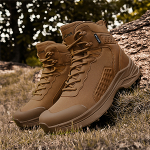 Bottes de randonnée légères mi-montantes pour l'extérieur, bottes tactiques imperméables pour l'entraînement sur le terrain de bataille, chaussures de randonnée antidérapantes - Product Image 4