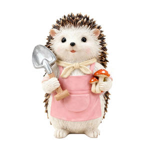 Figura Decorativa <span class=keywords><strong>de</strong></span> Erizo <span class=keywords><strong>de</strong></span> Resina Adorable, Venta al por Mayor <span class=keywords><strong>de</strong></span> Fábrica BSCI, con Pala <span class=keywords><strong>de</strong></span> Jardín y Hongos, para Decoración del Hogar, Jardín y Escritorio - Product Image 1