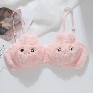 ชุดชั้นในกระต่ายน่ารัก YB สำหรับเด็กผู้หญิง ชุดชั้นในแบบญี่ปุ่นไม่มีโครงเหล็ก ชุดชั้นในแบบดันทรง สวมใส่สบาย ชุดชั้นในสำหรับผู้หญิง - Product Image 2