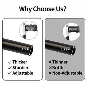 Juego de Barra de Cortina de Metal Negro Mate KYOK, Diseño Elegante, Soporte Invisible para Decoración Moderna del Hogar, Uso en Interiores y Exteriores - Product Image 6