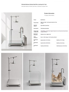 <span class=keywords><strong>Aquarium</strong></span> de bureau/salon avec base en acier inoxydable, <span class=keywords><strong>aquarium</strong></span> écologique, ensemble de filtres en acier inoxydable - Product Image 3