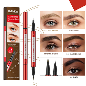 Lápiz de Cejas de Doble Punta, Microblading, Resistente al Agua y al Sudor, 2 en 1, con Cepillo para Trazos Similares a los del Cabello - Product Image 2