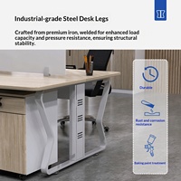 BGZ-237X Bureau de personnel multi-postes, table de travail créative, mobilier de bureau moderne et simple pour employés, forme irrégulière