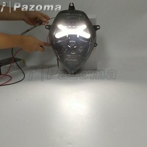 Faro delantero LED para motocicleta <span class=keywords><strong>SUZUKI</strong></span> <span class=keywords><strong>v</strong></span>-<span class=keywords><strong>strom</strong></span> DL1000 DL650, lámpara de circulación diurna, haz alto/Lo, 12V, color negro, E9 - Product Image 4