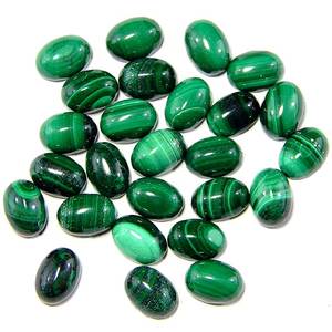 Haute qualité en vrac Malachite pierre précieuse forme ovale poli Cabochon naturel bonne qualité prix de gros pour la fabrication de bijoux - Product Image 4